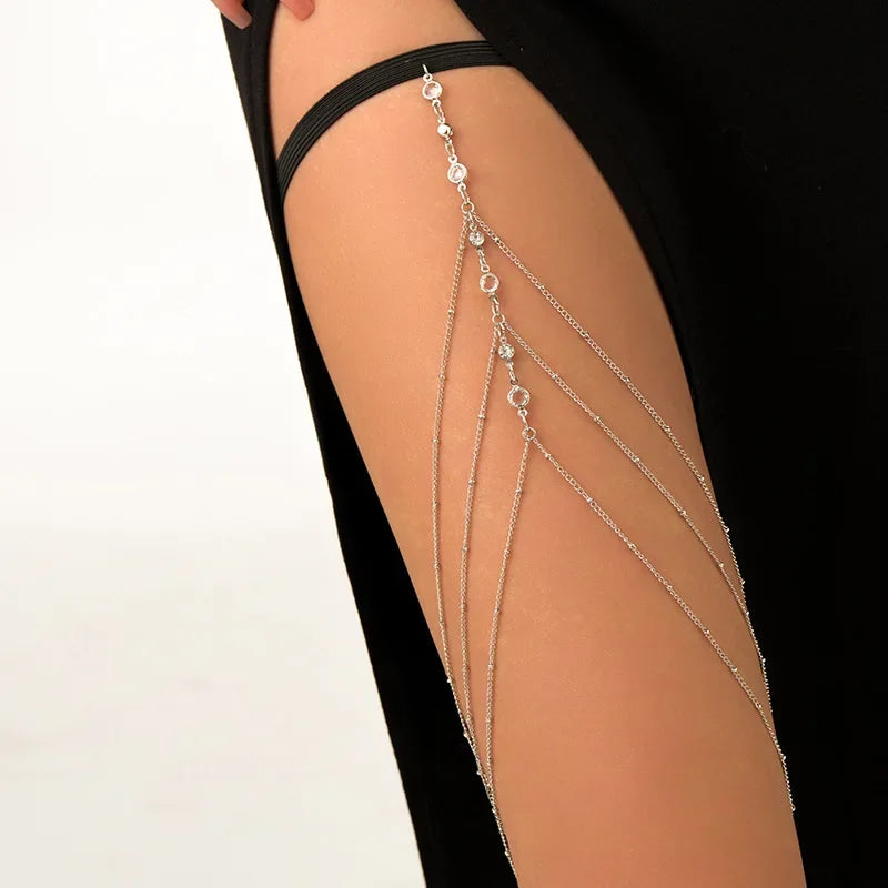 New Women Bohemian Thigh Chain Simple Star Body Chain