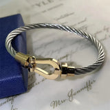 Knot Cable Stainless Steel Wire Rope Braided Bangle