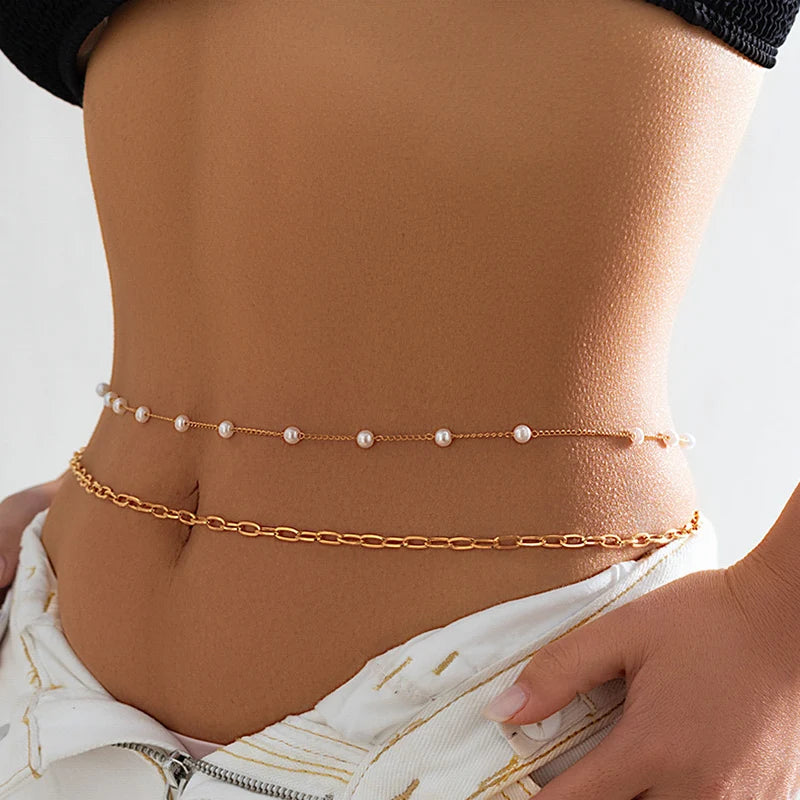 Punk Tassels Shell Star Pendant Charm Sexy Body Waist Chains