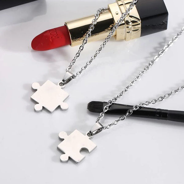 Lover Paired Puzzle Pendant Necklaces For both men and women