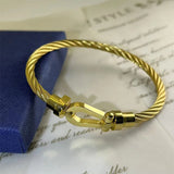 Knot Cable Stainless Steel Wire Rope Braided Bangle