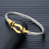 Knot Cable Stainless Steel Wire Rope Braided Bangle