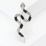 Chic Rhinestone Snake Brooches, Glamorous Fashion Jewelry