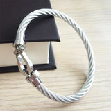 Knot Cable Stainless Steel Wire Rope Braided Bangle