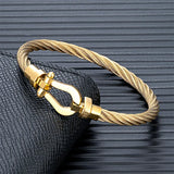 Knot Cable Stainless Steel Wire Rope Braided Bangle