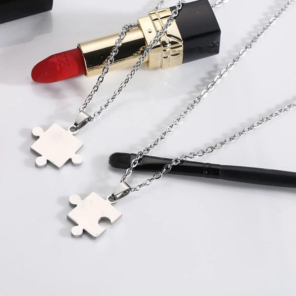 Lover Paired Puzzle Pendant Necklaces For both men and women