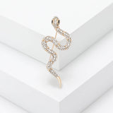 Chic Rhinestone Snake Brooches, Glamorous Fashion Jewelry