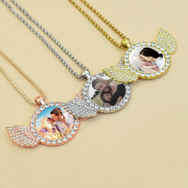 Cherish your loved ones with our Rhinestone Glass Necklace Personalized Family Picture Gift. Show your love and appreciation with this uniques piece. 