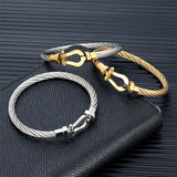 Knot Cable Stainless Steel Wire Rope Braided Bangle