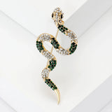 Chic Rhinestone Snake Brooches, Glamorous Fashion Jewelry