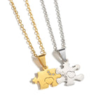 Lover Paired Puzzle Pendant Necklaces For both men and women