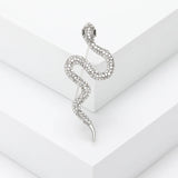 Chic Rhinestone Snake Brooches, Glamorous Fashion Jewelry