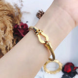 Knot Cable Stainless Steel Wire Rope Braided Bangle