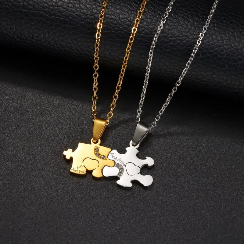 Lover Paired Puzzle Pendant Necklaces For both men and women